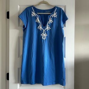 Lilly Pulitzer Embroidered Blue Dress